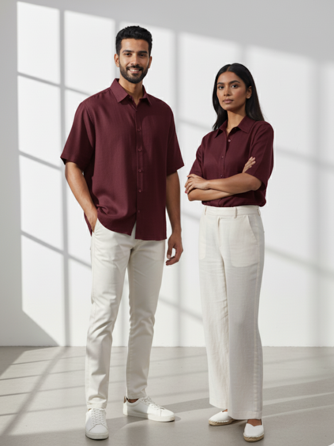 Oversized Shirt - Maroon