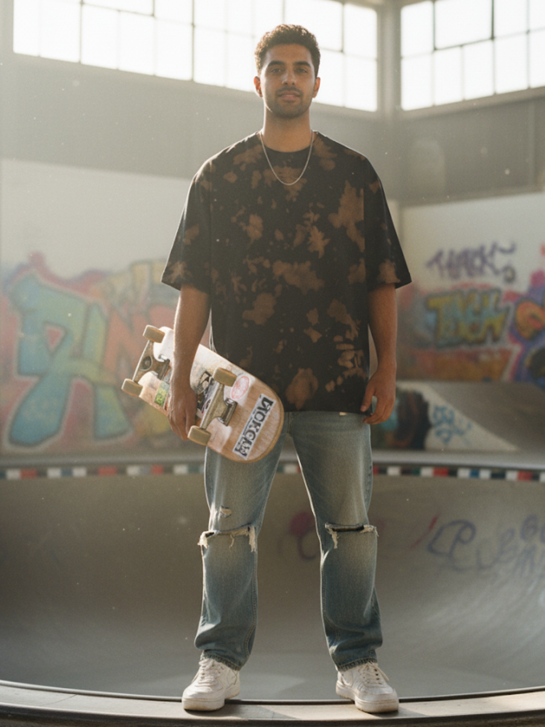 Tie Dye Oversized Brown Black T-Shirt