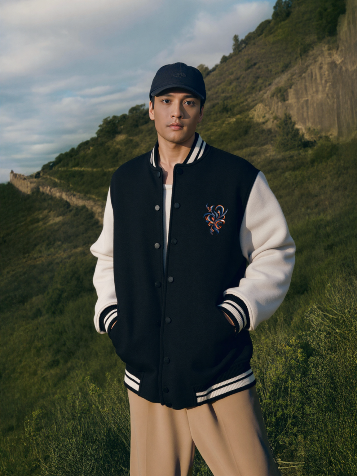 Harmonic Flux Varsity Jacket - Black