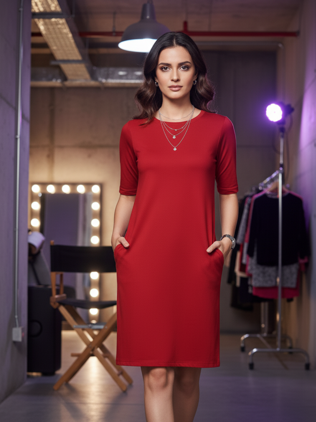 T-Shirt Dress - Red