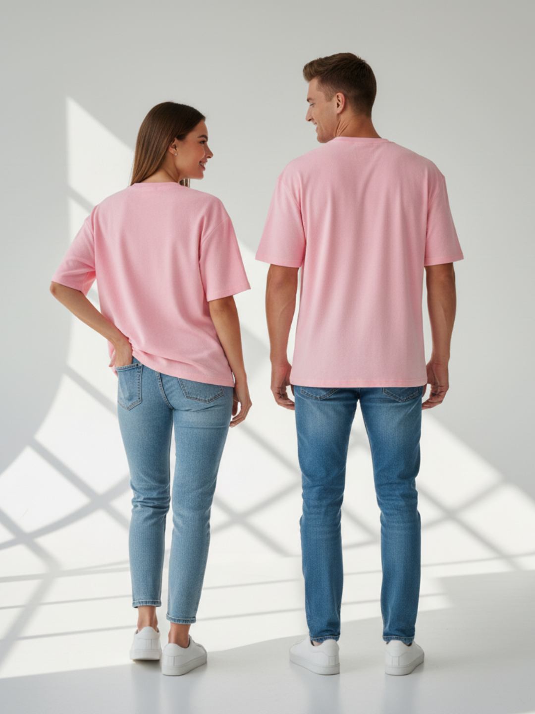 Terry Oversized Tee - Flamingo