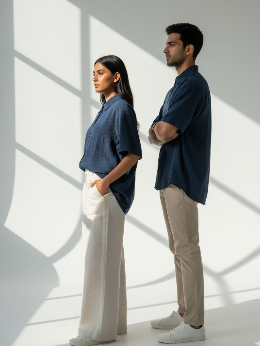 Oversized Shirt - Navy Blue