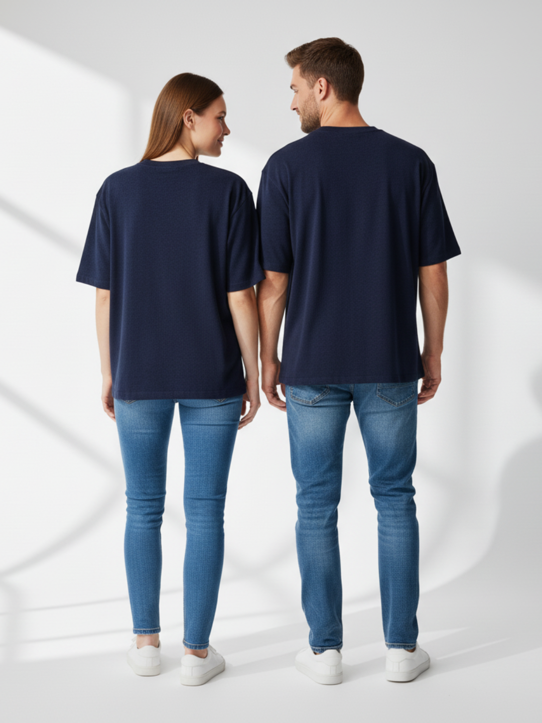 Terry Oversized Tee - Navy Blue