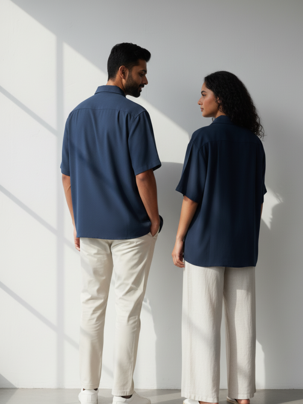 Oversized Shirt - Navy Blue
