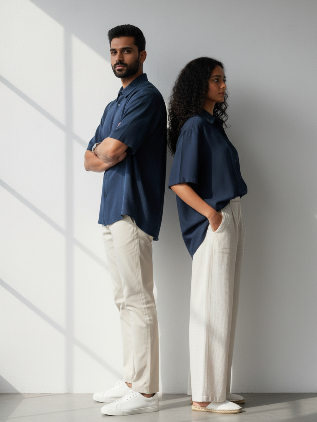 Oversized Shirt - Navy Blue