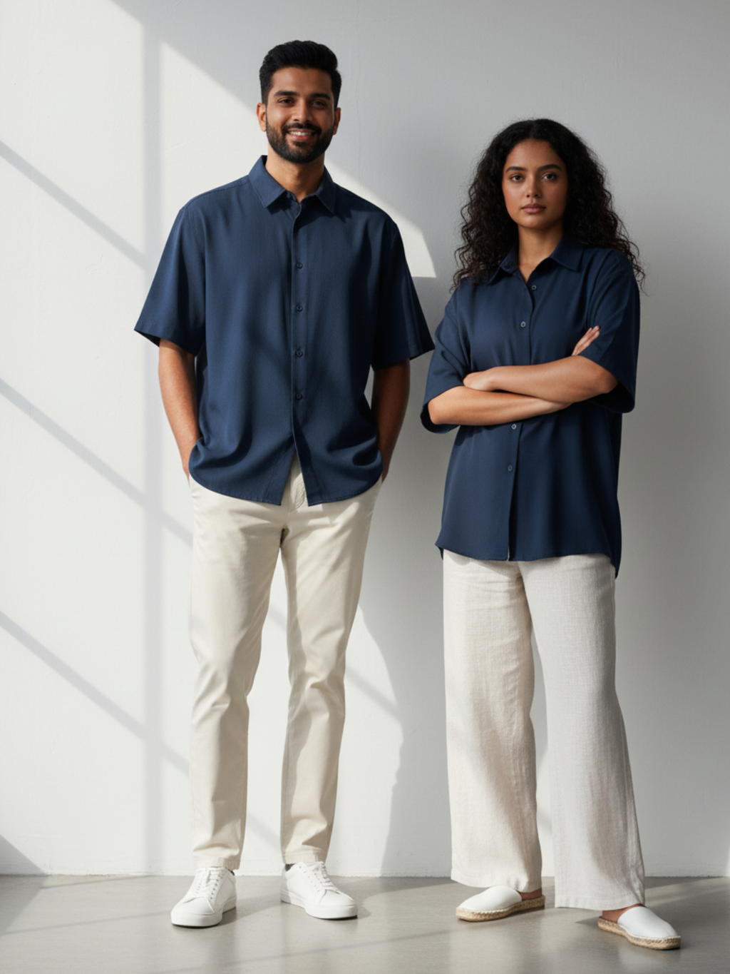 Oversized Shirt - Navy Blue