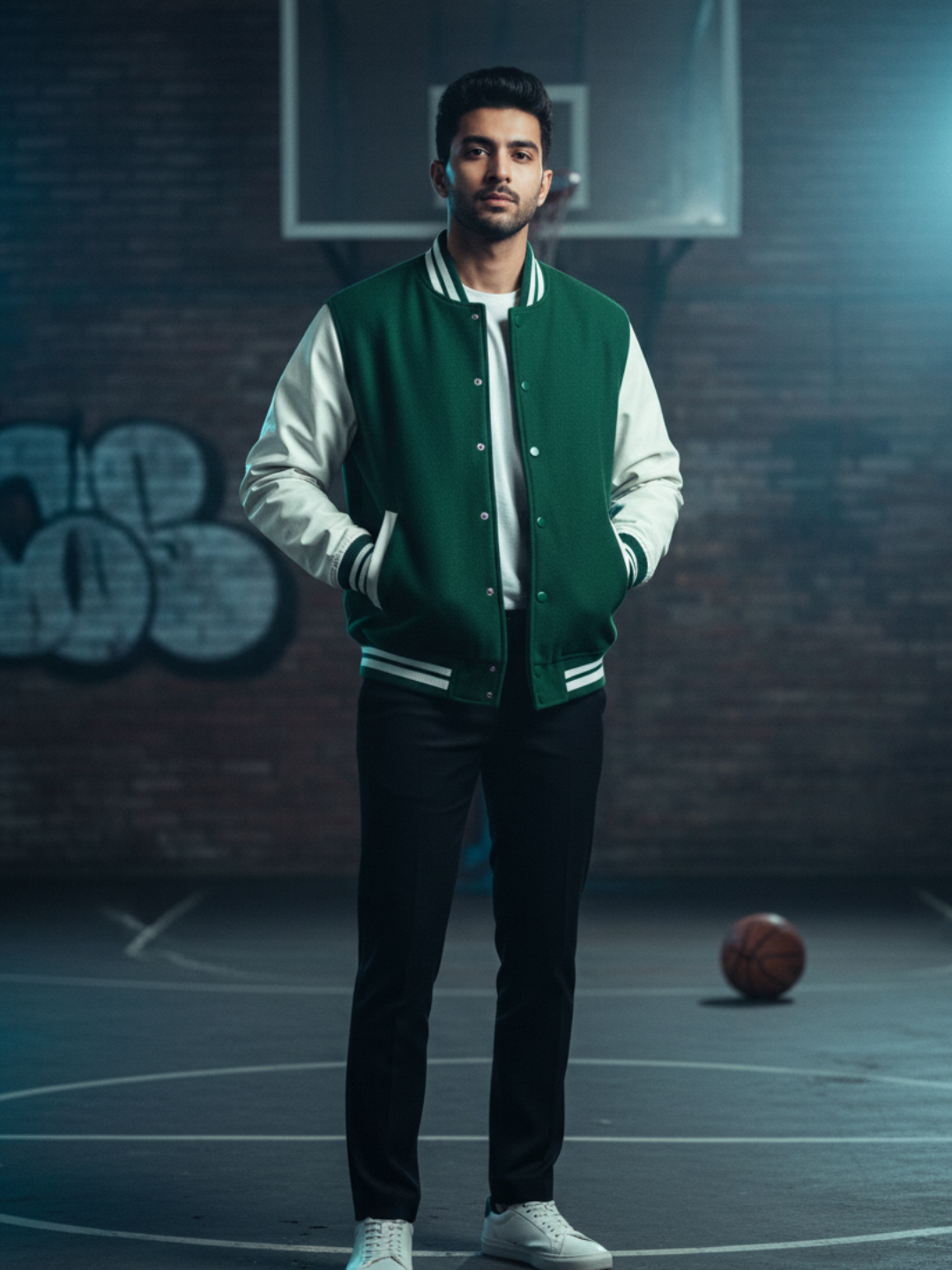 Varsity Jacket - Bottle Green