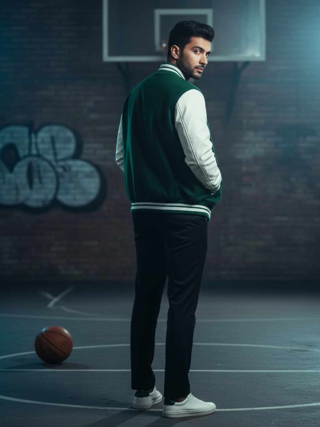 Varsity Jacket - Bottle Green