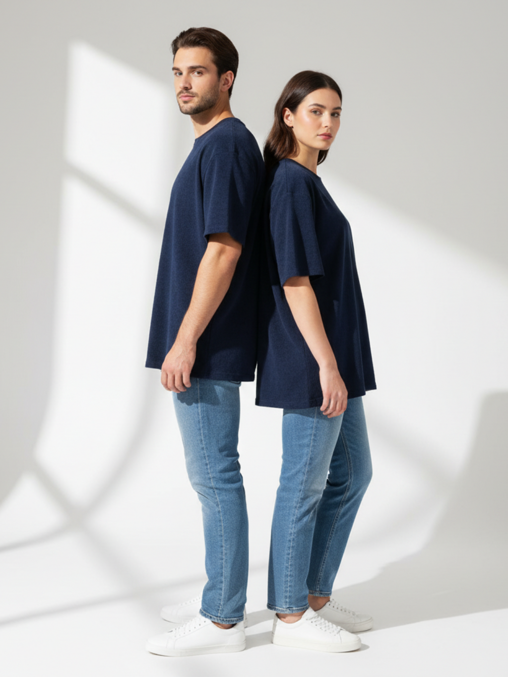 Terry Oversized Tee - Navy Blue