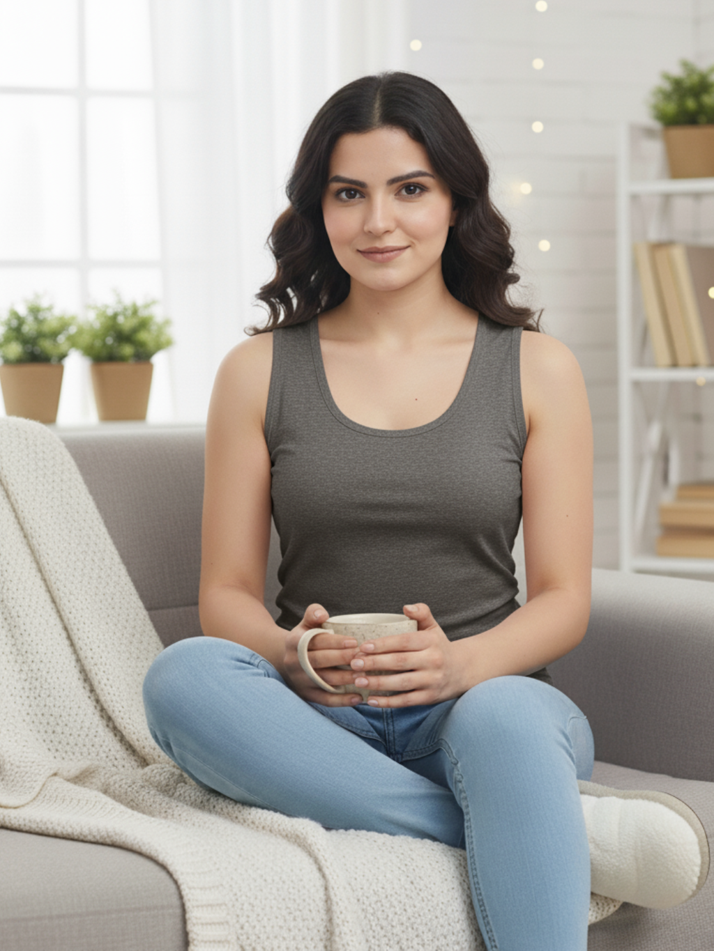 Women's Tank Top - Charcoal Melange