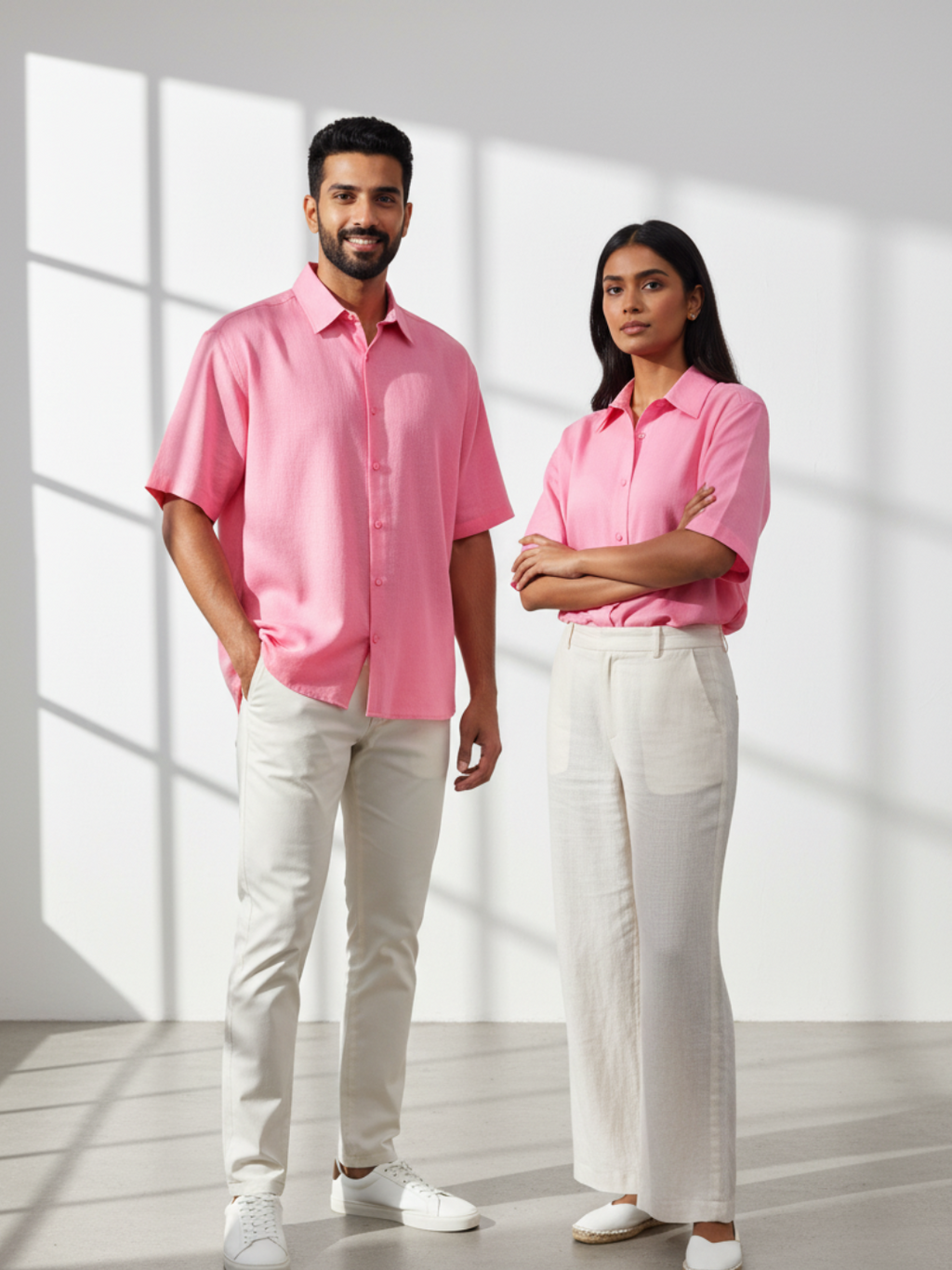 Oversized Shirt - Baby Pink