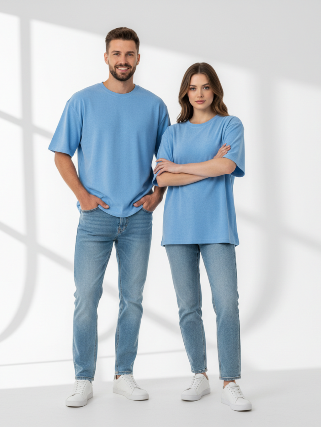 Terry Oversized Tee - Baby Blue