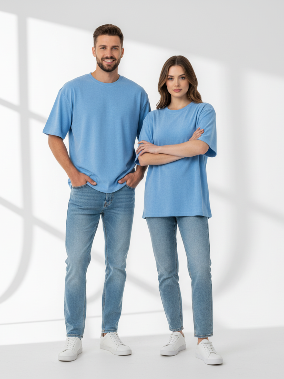 Terry Oversized Tee - Baby Blue